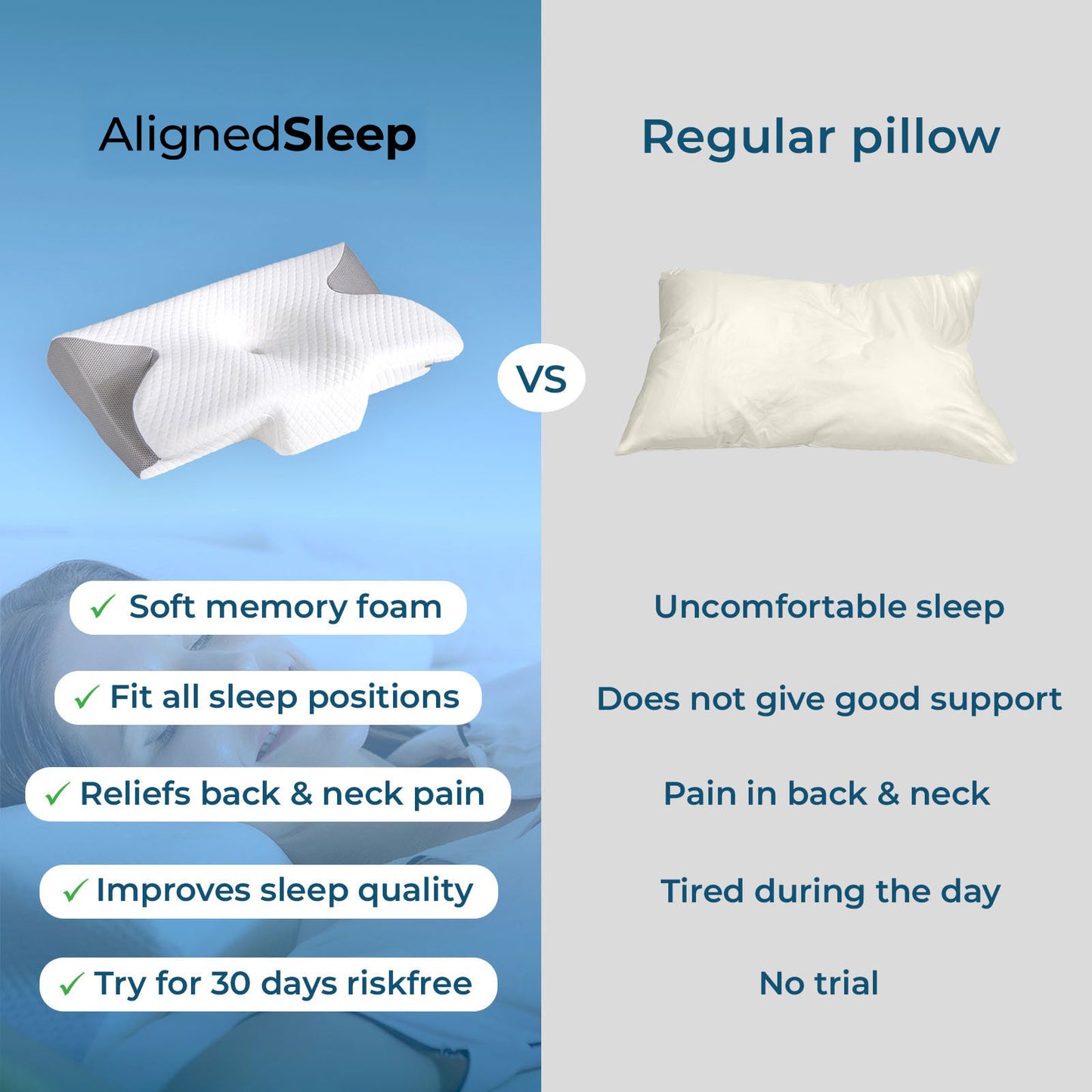 Aligned Sleep Neck Pillow